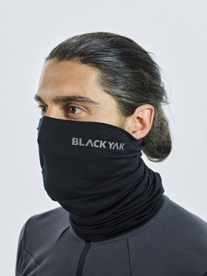 Black Men's Black Yak Gurla Merino Neck Warmer | NO6DV307