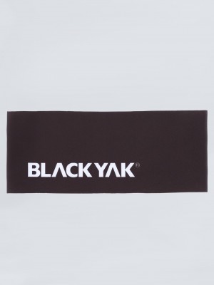 Black Men's Black Yak Logo Performance Light Headband | HV2UI497