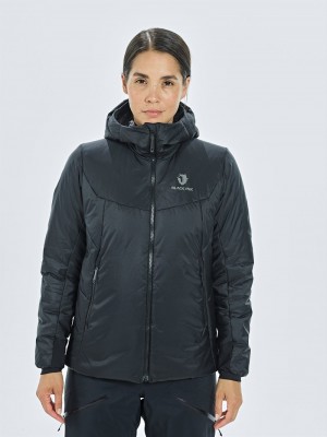 Black Women's Black Yak Latok Hooded Insulation Jackets | VV0YB224