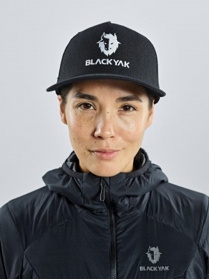 Black Women's Black Yak Logo Classic Trucker Caps | KD2LT479