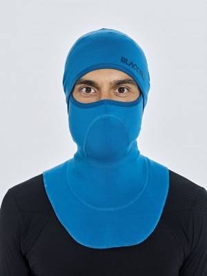 Blue Men's Black Yak Chago Fleece Balaclava | BE0FA317