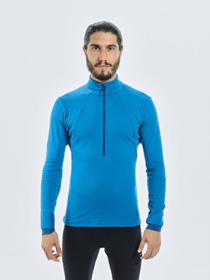 Blue Men's Black Yak Chumbu 3/4 Zip Fleece | UI0FG899