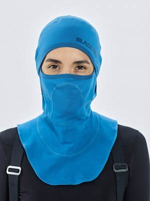 Blue Women's Black Yak Chago Fleece Balaclava | DR7QS557