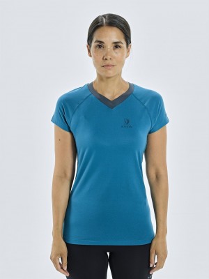 Blue Women's Black Yak Finn St S/S Performance T Shirts | YJ6HD242