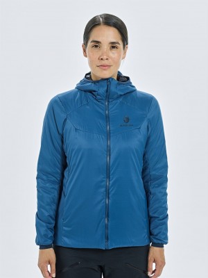 Blue Women's Black Yak Langar Hooded Insulation Jackets | RX7XO053