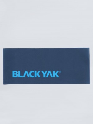 Blue Women's Black Yak Logo Performance Light Headband | FD0LE752