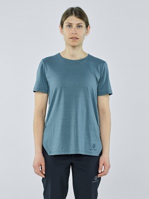 Blue Women's Black Yak Mewati T Shirts | UF9HW064