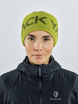 Green Women's Black Yak Logo Knit Headband | VE0DU160