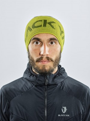 Olive Men's Black Yak Logo Knit Headband | CF3SS213