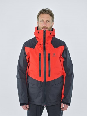 Orange Men's Black Yak Barzona Bc Jackets | XN3MW541