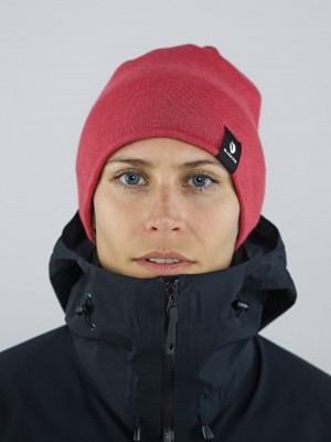 Pink Women's Black Yak Knit Beanie | CG6OD554