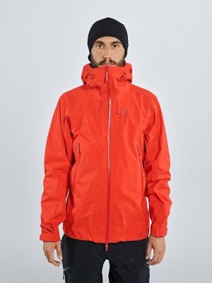 Red Men's Black Yak Thulagi Gore-tex 3l Pro Shell Jackets | PG5NG943