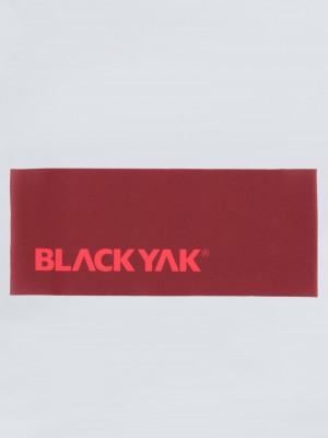 Red Women's Black Yak Logo Performance Light Headband | FV5MX696