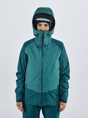 Turquoise Women's Black Yak Barzona Bc Jackets | IW2RK525