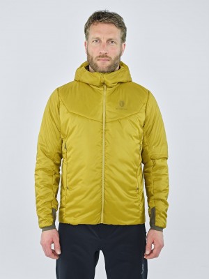 Yellow Men's Black Yak Latok Hooded Insulation Jackets | HM6EE526