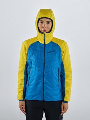 Yellow Women's Black Yak Zubron Hooded Insulation Jackets | FM4AG611