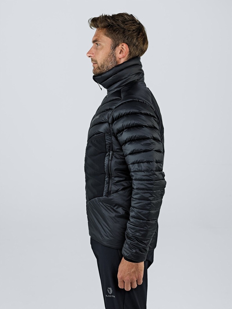 Black Men's Black Yak Bakosi G2 Hooded Hybrid Jackets | IV3EJ817