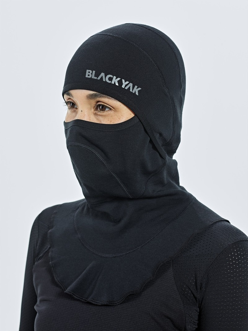 Black Men's Black Yak Chago Fleece Balaclava | LS1KW620