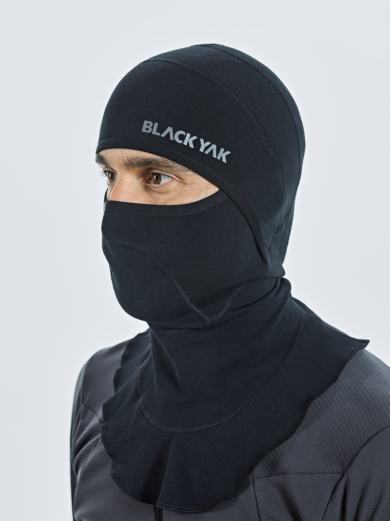 Black Men's Black Yak Chago Fleece Balaclava | LS1KW620