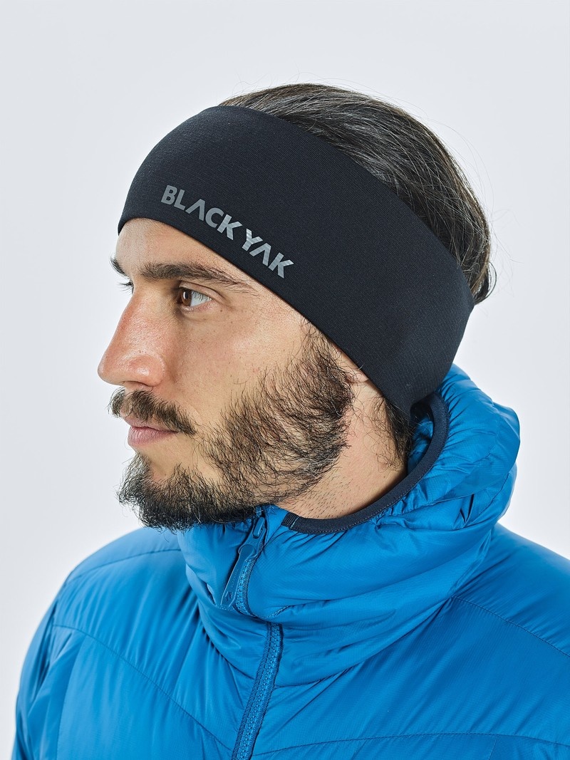 Black Men's Black Yak Chago Fleece Headband | QG6HZ403