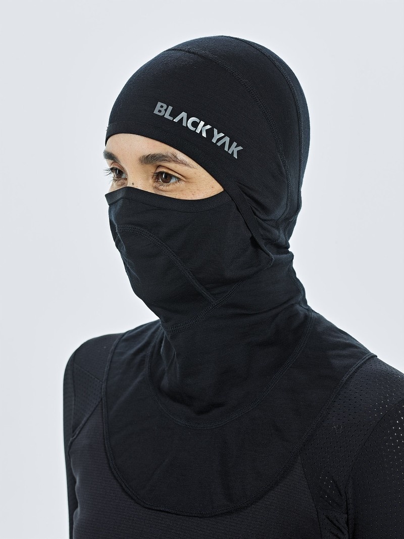 Black Men's Black Yak Gurla Merino Balaclava | XC0VL911