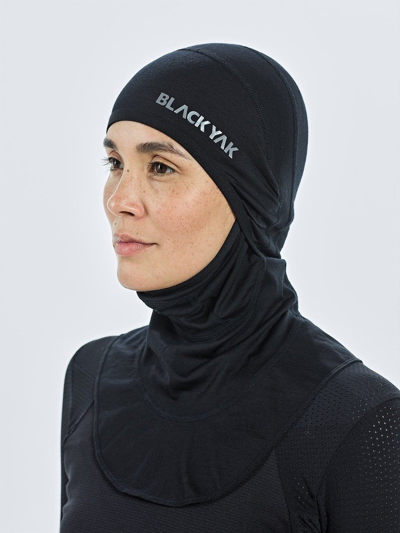 Black Men's Black Yak Gurla Merino Balaclava | XC0VL911