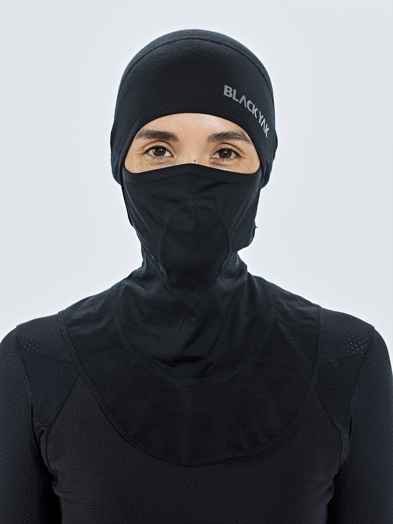 Black Men\'s Black Yak Gurla Merino Balaclava | XC0VL911