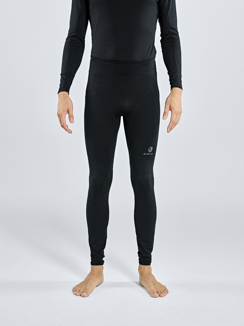 Black Men's Black Yak Gurla Merino Baselayer Tight | GT4QP776