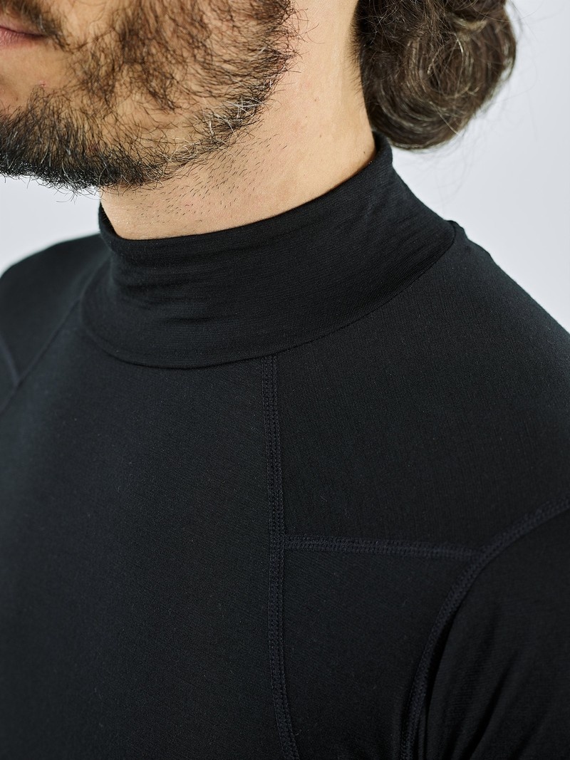 Black Men's Black Yak Gurla Merino Baselayer Long Sleeve | KM5GS782