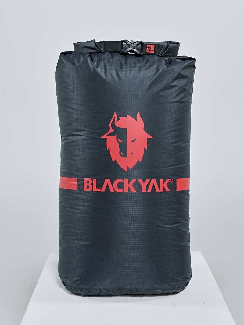 Black Men\'s Black Yak Logo 12l Dry Bags | MD0KK698