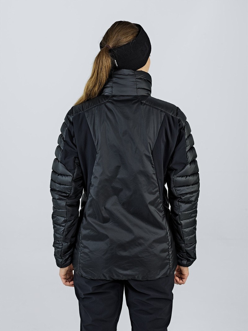 Black Women's Black Yak Bakosi G2 Hooded Hybrid Jackets | TF0IX583