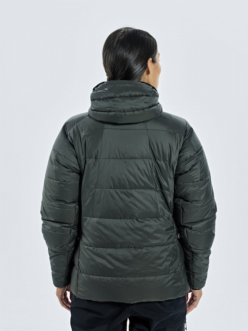 Black Women's Black Yak Burnag Hooded Down Jackets | FH4FP687