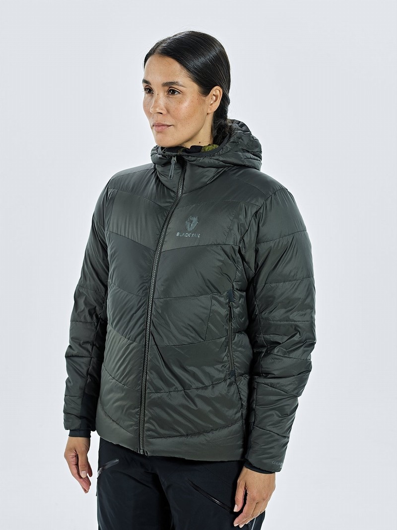 Black Women's Black Yak Burnag Hooded Down Jackets | FH4FP687