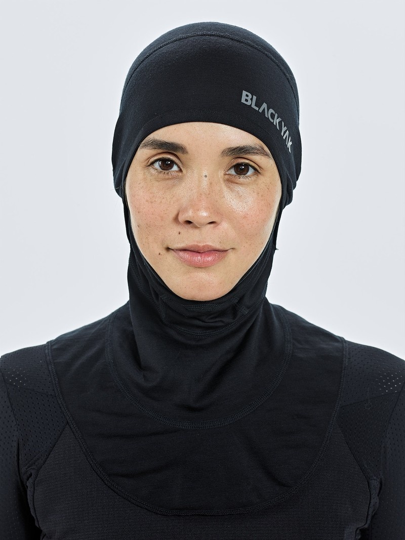 Black Women\'s Black Yak Gurla Merino Balaclava | HX0KC920