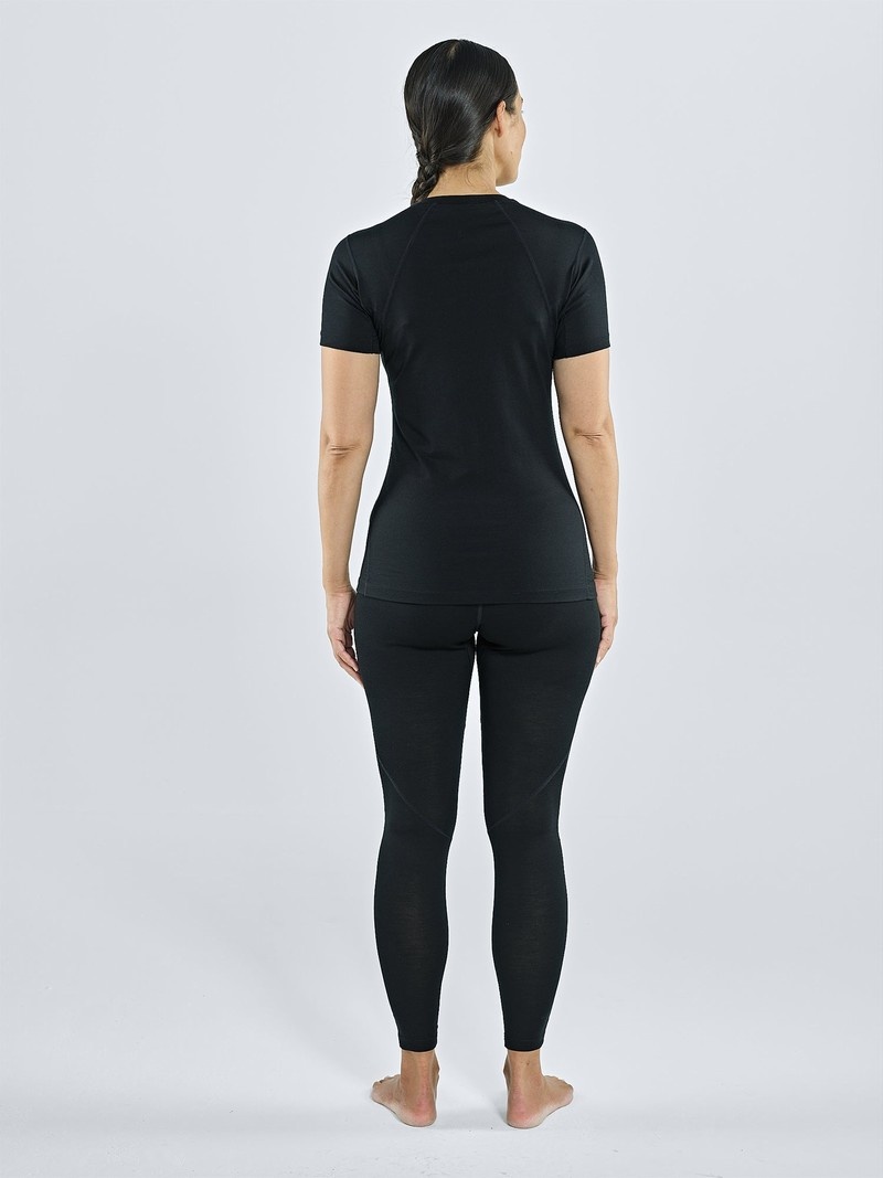 Black Women's Black Yak Gurla Merino Baselayer Tight | CZ9BQ386