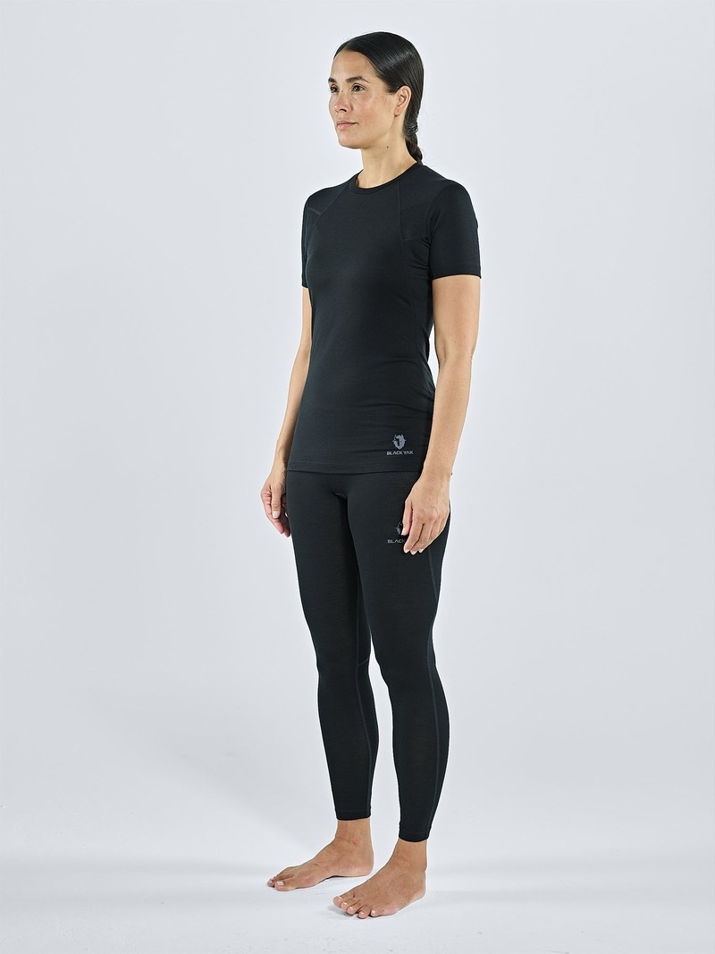 Black Women's Black Yak Gurla Merino Baselayer Tight | CZ9BQ386