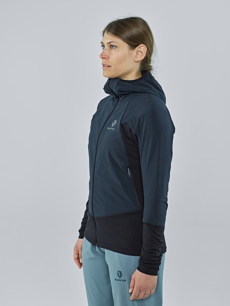 Black Women's Black Yak Karun Full Zip Performance Hoody Fleece | RG2EQ198