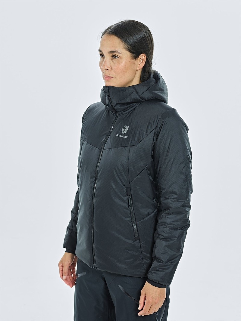 Black Women's Black Yak Latok Hooded Insulation Jackets | VV0YB224