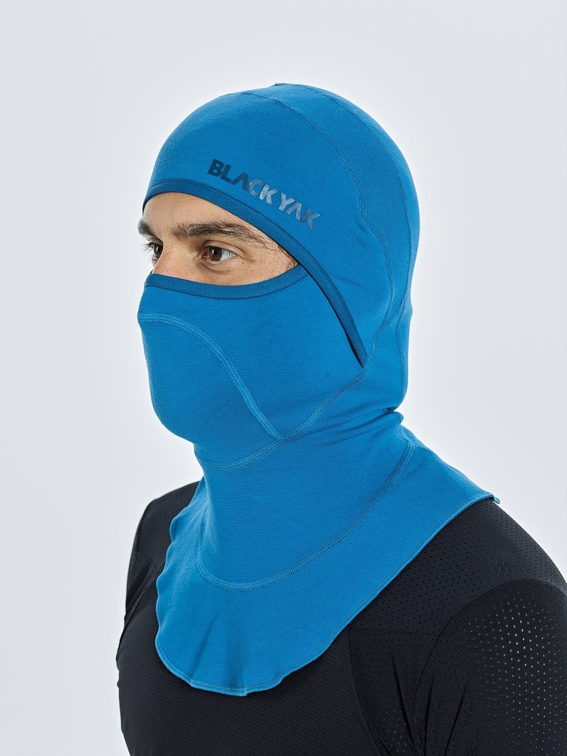 Blue Men's Black Yak Chago Fleece Balaclava | BE0FA317