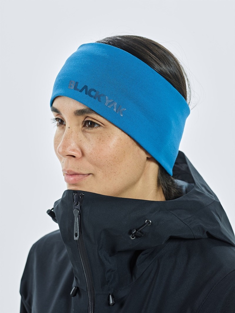 Blue Men's Black Yak Chago Fleece Headband | CV9NU346