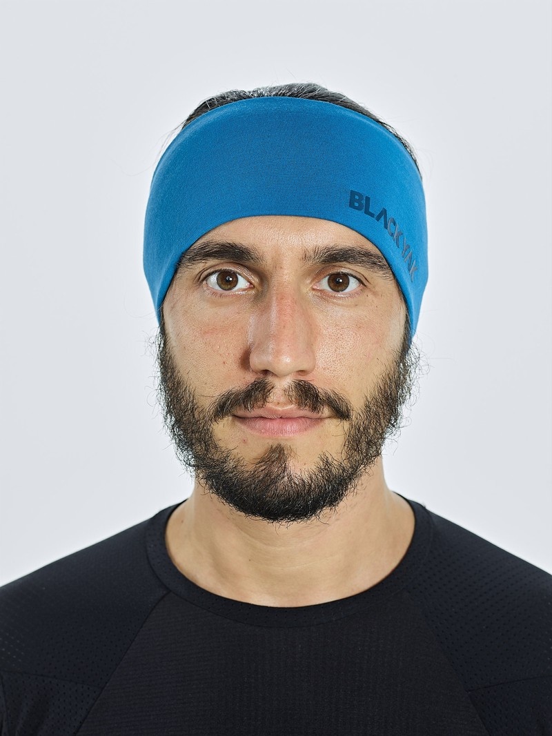 Blue Men\'s Black Yak Chago Fleece Headband | CV9NU346