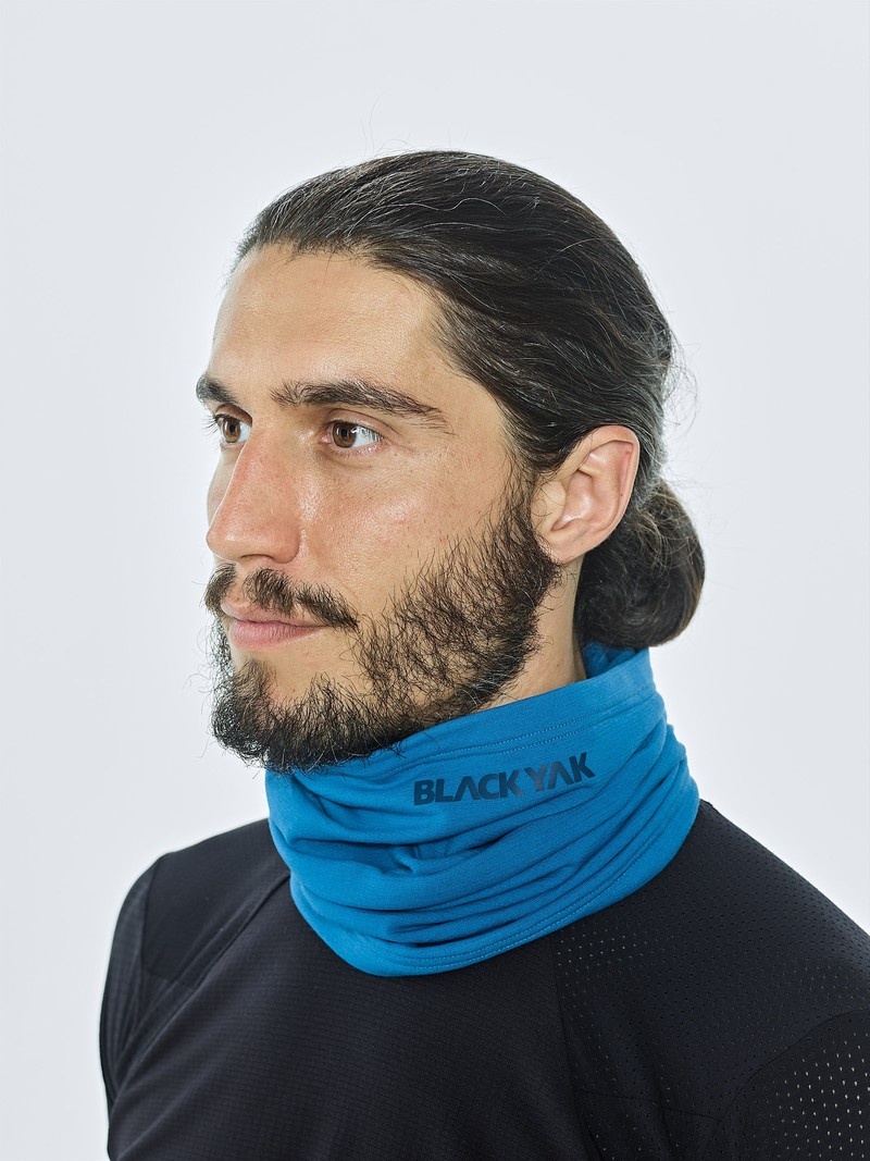 Blue Men\'s Black Yak Chago Fleece Neck Warmer | VI6JY929