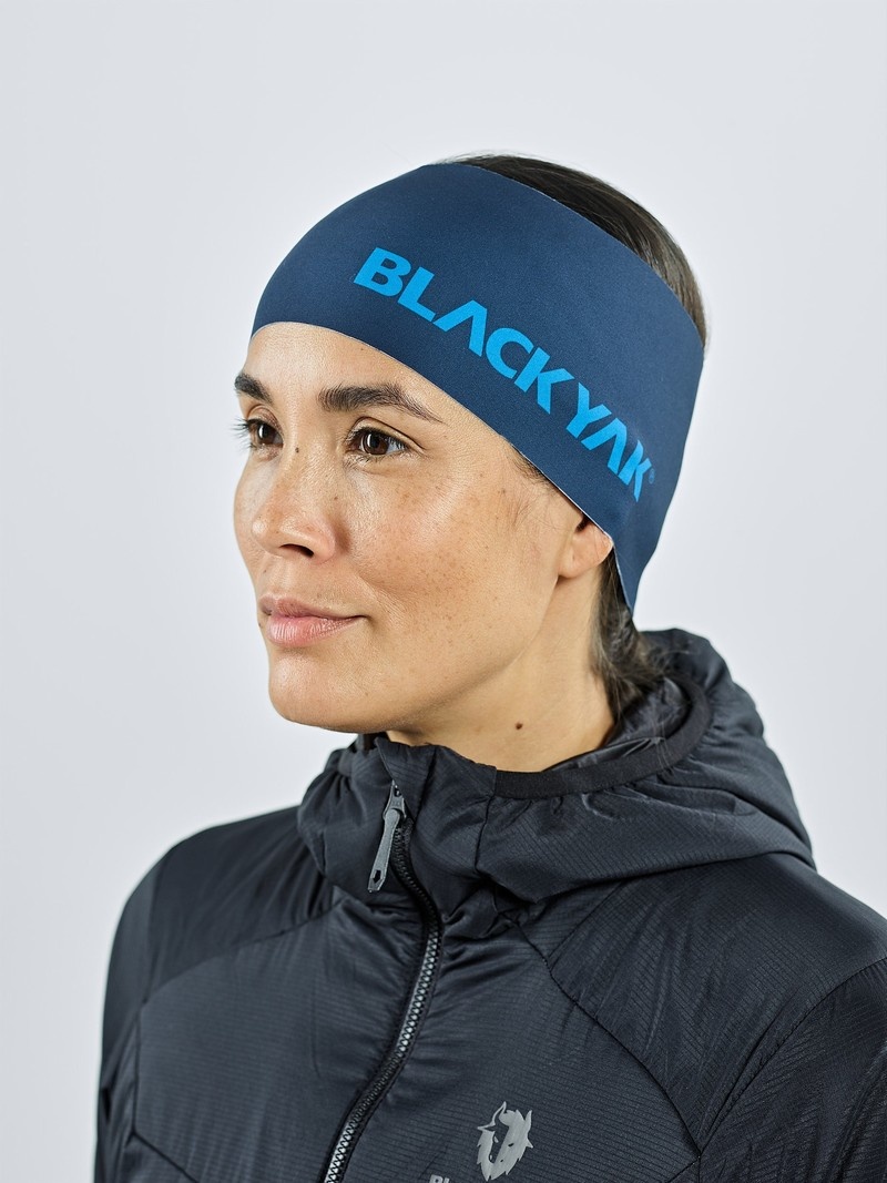 Blue Men's Black Yak Logo Performance Light Headband | LP1NI926