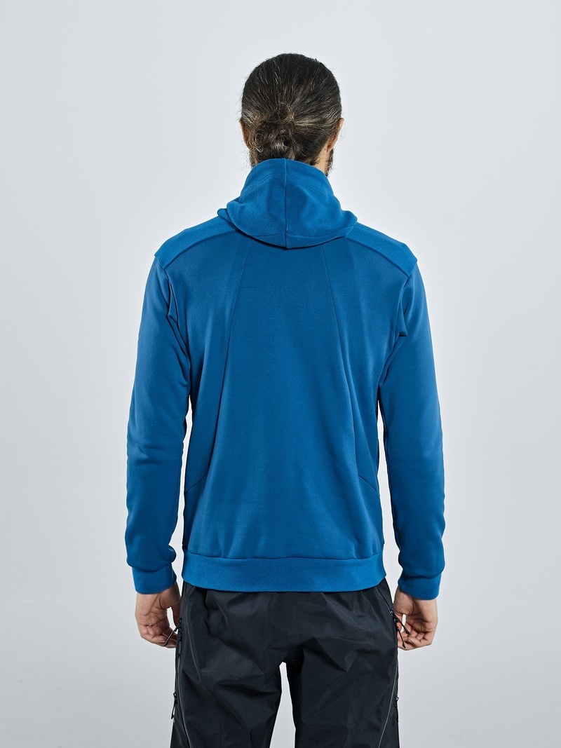 Blue Men's Black Yak Yakalo Full Zip Hoody Fleece | QU7AF695