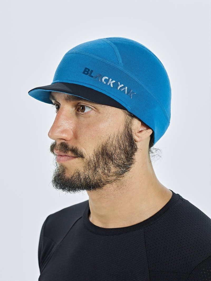 Blue Women's Black Yak Chago Fleece Visor Caps | UR6BA837