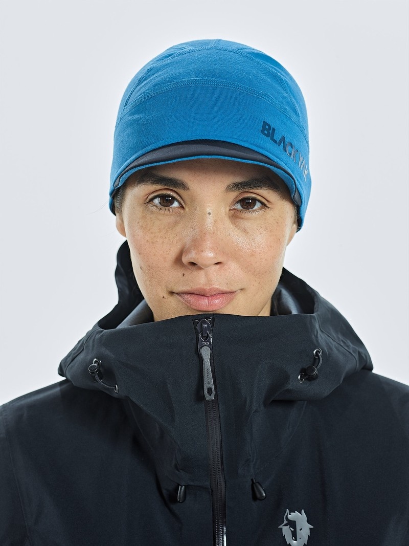 Blue Women\'s Black Yak Chago Fleece Visor Caps | UR6BA837