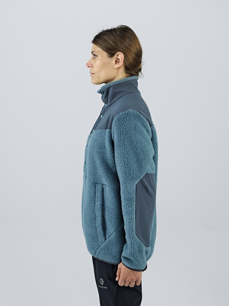 Blue Women's Black Yak Deoni Half Snap Fleece | OJ1WA002