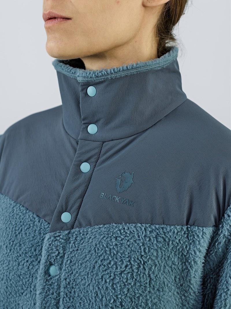 Blue Women's Black Yak Deoni Half Snap Fleece | OJ1WA002