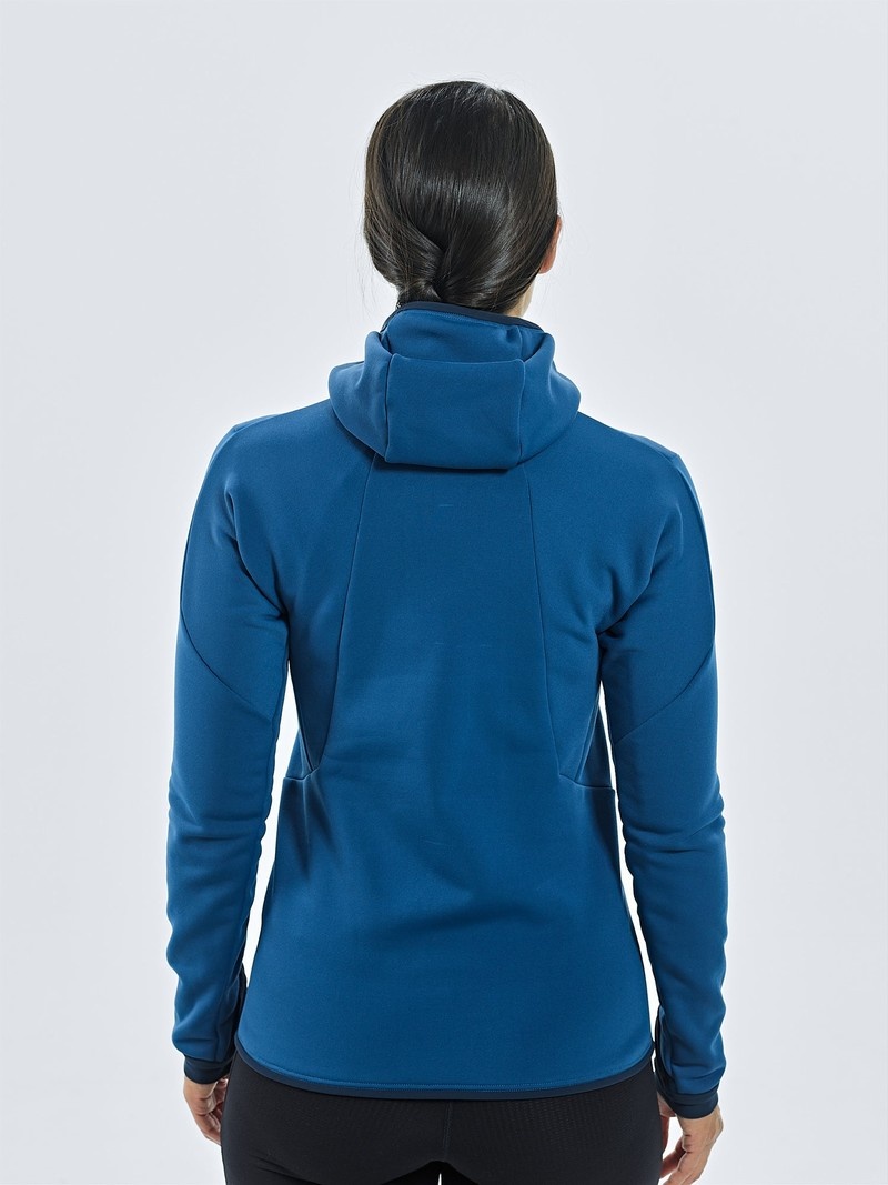 Blue Women's Black Yak Kuksay Full Zip Hoody Fleece | LG3AU695