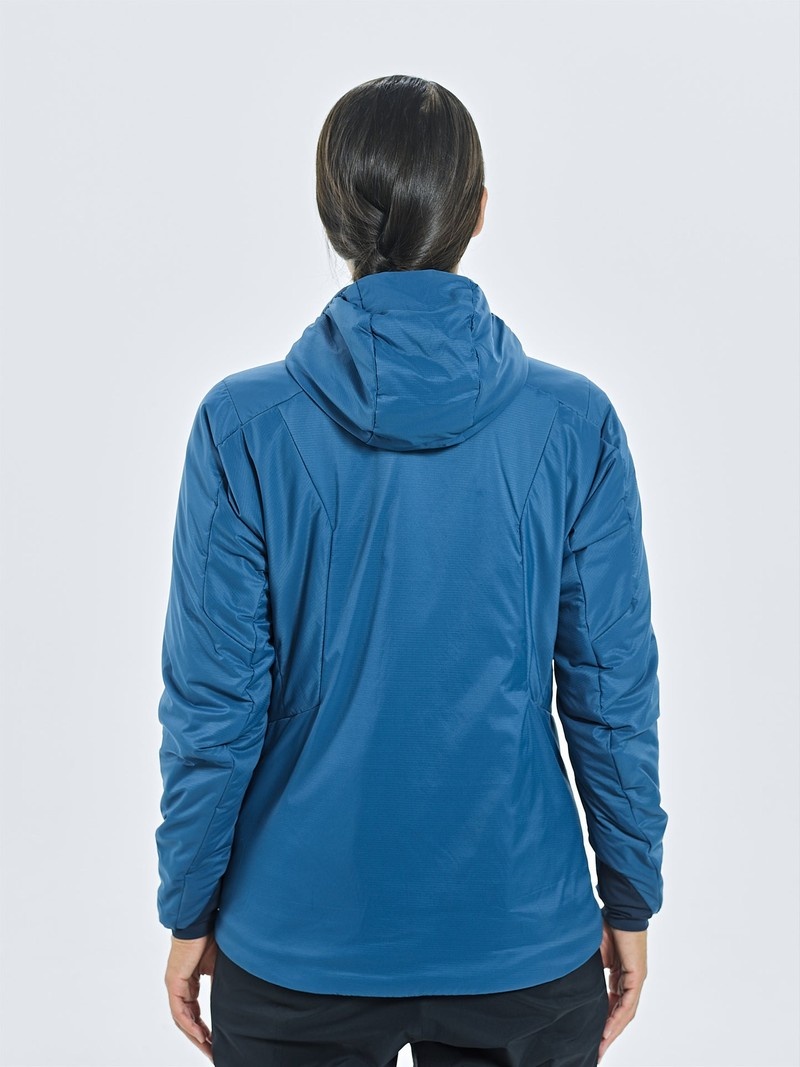 Blue Women's Black Yak Langar Hooded Insulation Jackets | RX7XO053